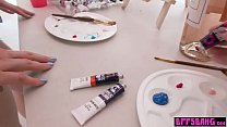 Petite teen artist loves more dicks than painting