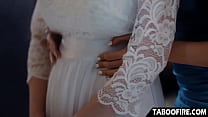 Mormon bride licks hubby's stepsister's pussy after marriage ceremony
