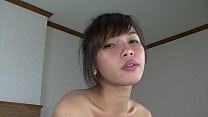 Small tits asian shemale gives access to her tight ass and begs for cum