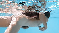 Hungary naughty girl Lana Lelani swims nude for you