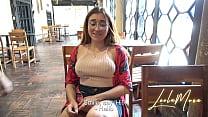 Playing with my tits and pussy in public places / Leela Moon