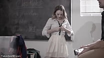 Teen horny for cock in the class