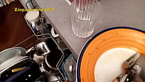 Washing the dishes with piss