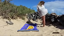MILF fucked at beach