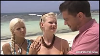 Boroka Balls and Tarra White on Tropical Beach Having an Anal Threeway