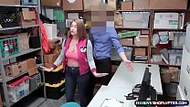 Horny Officer penetrates busty teen Skylar Snows wet pussy in the office