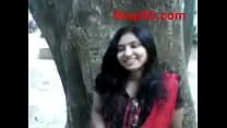 Indian college couple kiss outdoor