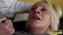 Bigtitted british gran gets rough domination