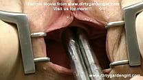 DGG insert metal probe and fingers in her peehole