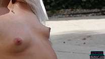 Playboy5.com - Tiny tits blonde teenie Elsa Jean exposes her perfect petite body near a pool