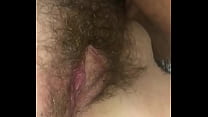 Close up eating wife’s bush
