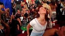 Hot party chicks suck dicks in club orgy