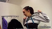 Adorable czech kitten gets seduced in the hypermarket and drilled in pov