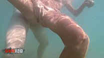 Hot blonde milf gets her two holes filled at the beach