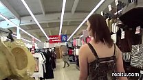 Exceptional czech chick gets teased in the shopping centre and banged in pov