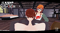 Persona 5 Kasumi Blowjob with Sakura showing her how is done
