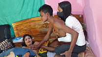 Rumpa21-The bengali gets fucked in the foursome, of course. But not only the black girls gets fucked, but also the two guys fuck each other in the tight pussy during the villag foursome. The sluts and the guys enjoy fucking each other in the foursome