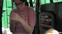 MILF With big natural hooters is fucked in a taxi