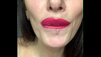 Sweet lips of porn star Liza Virgin drool
