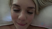 Busty Amateur with giant natural tits gets filmed POV taking cock