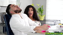 Stepsister Gabriela Lopez feeling so horny and takes stepbrother hard cock and fucks him all the way