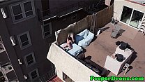 Rooftop sex filmed by drone