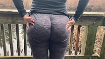 Round Ass Wedgie On A Public Nature Exhibitionist