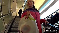 Beautiful czech nympho is teased in the mall and shagged in pov