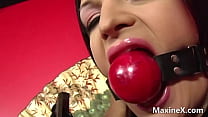 You can tell brunette Janessa Jordan loves how Cambodian Cougar Maxine X is fucking her with a machine dildo by the way she moans through that ball gag! Full Video & More Maxine @ MaxineX.com!