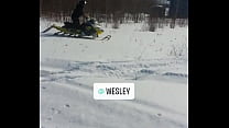 Snowmobile winter fun