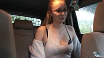 Hardcore action with hot busty blonde in car