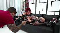(dry vers) behind the scene,perv trheesome atogm only anal with Vile Vixen and Natasha Ink,milk,spits,deep balls,crazy,rough sex