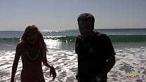Girl gets picked up on the beach and fucked by a stranger