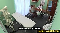 Real couple banging during medical exam