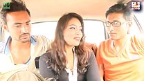 indian desi babe has her boobs pressed in a car for promotion