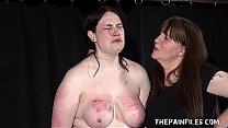 Alyss extreme lesbian bdsm and whipping to tears of private bbw slave girl