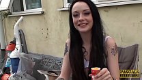 Teen subslut gagging on cock and cum