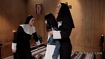 Two anal punished nun