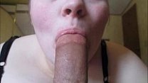 Sexy Wife Sucks & Swallow Mouth Full Of Cum