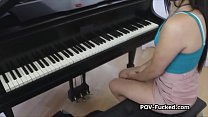 Piano class spiced up with deep throat and hot pussy fuck