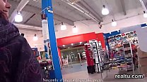 Charming czech nympho was tempted in the shopping centre and pounded in pov