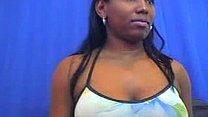 Sexy black babe with big tits teasing on cam