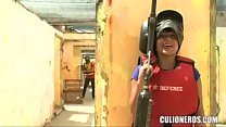 Paintball match turns into cock ride