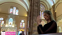 Religious Unfaithful Wife fucks Perverted Priest at church