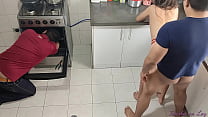 I Fuck My step Very Rich While My Wife Is Cooking I Put A Cloth So She Doesn't Realize I'm With My step