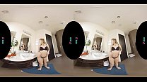 Your sexy blonde girlfriend lets you fuck her in virtual reality