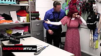 Redhead Perp Gets Caught & Fucked In The Backroom - ShoplyfterMylf