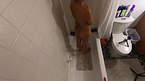 Skinny Little Naked Teenie Takes a Shower After Getting Twat Pounded