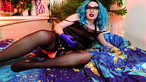 Suck My Strap-on FemDon POV dirty talk video - curvy MILF in stockings (Arya Grander)