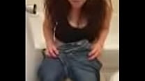 Squirting girlfriend absolutely soaks through her jeans